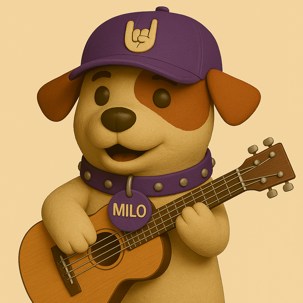 Milo with guitar