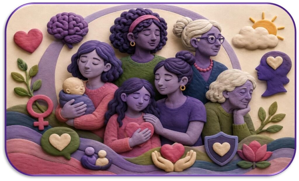 Women and mental health AMHP CPD briefing covering trauma, diagnosis, reproductive health, neurodivergence, perinatal illness, menopause, case law and gender-responsive practice.